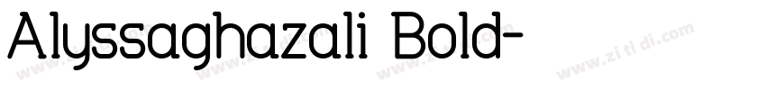 Alyssaghazali Bold字体转换